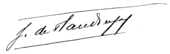 signature de Jeanne de Flandreysy