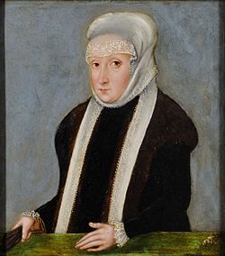 Portreto de Izabela Jogajlido, de Lucas Cranach la Juna (ĉ. 1565)