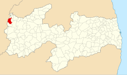 Localização de Triunfo na Paraíba