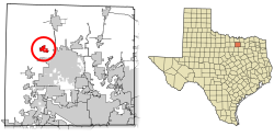 Location of Krum in Denton County, Texas