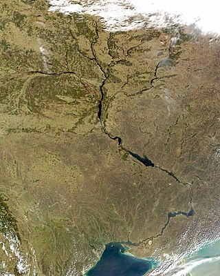 Satelitowy wobraz rěčiny Dnjepra