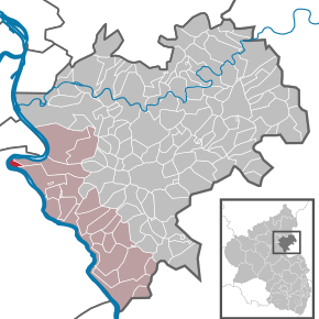 Poziția Filsen pe harta districtului Rhein-Lahn-Kreis