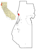 Location in Humboldt County and the state of California