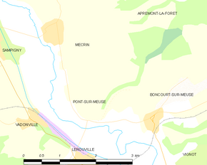 Poziția localității Pont-sur-Meuse