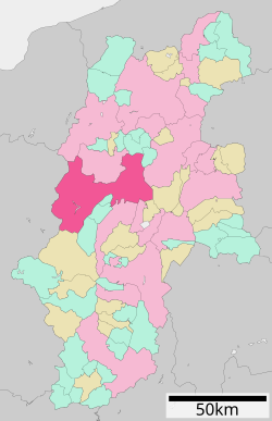 Location of Matsumoto in Nagano Prefecture