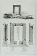 Portara sur Naxos en 1829 (Abel Blouet, Expédition de Morée).