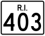 Route 403 marker