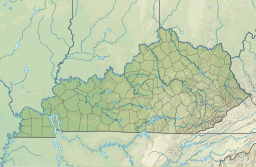 Location of Kentucky Lake in Kentucky and Tennessee, USA.