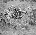 Ametralladora Vickers del 1st Manchester Regiment en Malaya, 1941.