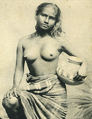 Rodiya woman carrying water, Ceylon 1910