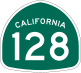 State Route 128 marker