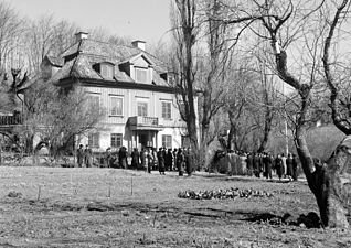 Stadsmuseets söndagsvisning med Gösta Selling, 1943.