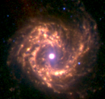 Infraröd bild av M61 tagen av Spitzer Space Telescope