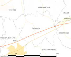 Mapa obce Angerville