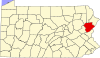 State map highlighting Monroe County