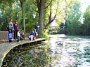 ☎∈ Hall's Pool in Milton Country Park.