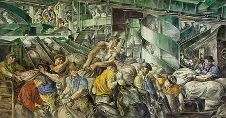 Sorting the Mail (1936) by Reginald Marsh