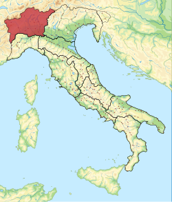 Regio XI Transpadanan sijainti Italiassa.
