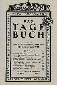 Umschlag des Tage-Buchs vom 5. Juli 1924