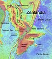 Topographische Karte Zealandias