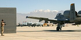 Un A-10 Thunderbolt II sur la base aérienne de Bagram.