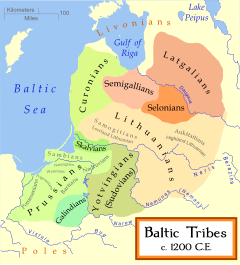 Las lengas e los pòbles baltics vèrs 1200