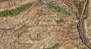 Bouylon, ou Bouyſon, erreur sur la carte de Cassini.