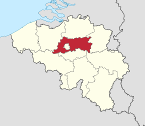 Kart over Flamsk Brabant
