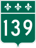 Route 139 marker