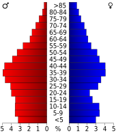 Bevolkingspiramide Granville County