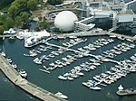 Cinesphere, IMAX tetap pertama di dunia terletak di Ontario Place, Toronto, Ontario, Canada