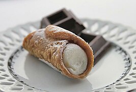 Den italienske ret cannoli er meget populær i Arbëreshë-regionerne