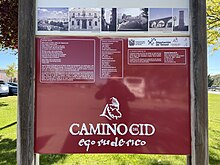 Cartel Informativo DPT Camino del Cid en la Provincia de Teruel