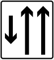 Lane division Denotes the number of lanes and what direction they go.