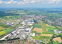Sinsheim mit Stadion, Technikmuseum und Flugplatz