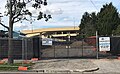 Construction work on the station, as viewed from the proposed rear entrance at 60 Tulip Grove, September 2016
