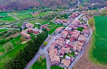 Vista dall'alto di Via Gorizia e Via Pagliaia. A sinistra il complesso di edifici dei Baroni Stocco