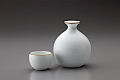 White Strings Ware Round Sake Set (1977)