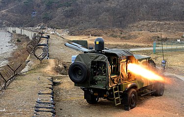 South Korea received its first 3rd generation SandCats in 2013, these fitted with RAFAEL Spike non line-of sight (NLOS)-guided missiles.