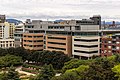 L'ENAP (à gauche), l'Université TELUQ (au centre) et le siège social de l'Université du Québec (à droite).