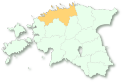 Location of Harju County
