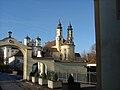 Die Klosterkirche vom Osttor aus gesehen