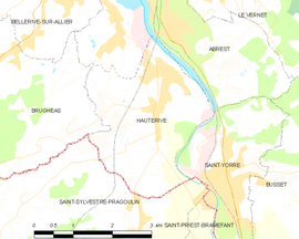 Mapa obce Hauterive