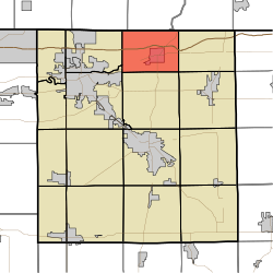Location of Washington Township in Elkhart County