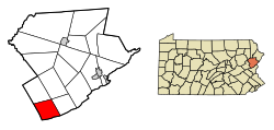 Location of Eldred Township in Monroe County