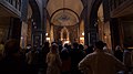 Inside the church during Sunday liturgy service