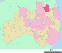 Location of Date in Fukushima Prefecture