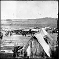 The camp of the 5th Pennsylvania Cavalry Regiment near the battlefield on October 29, 1864
