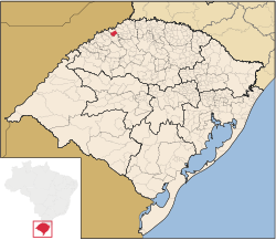 Localização de Horizontina no Rio Grande do Sul
