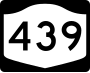 New York State Route 439 marker